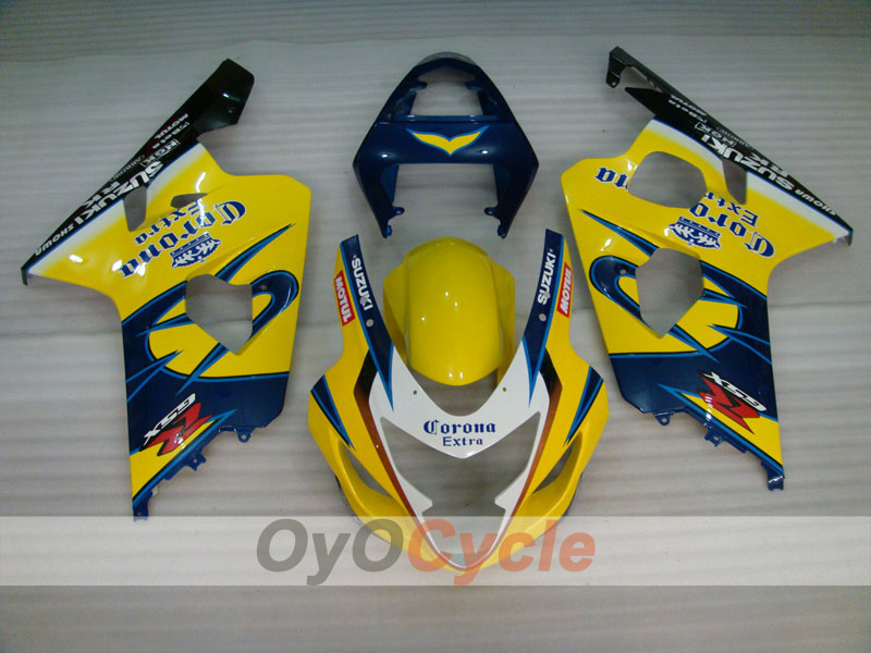 Injection Fairing kit for 04-05 GSX R750 - Yellow, Black - Corona #OYO87901244