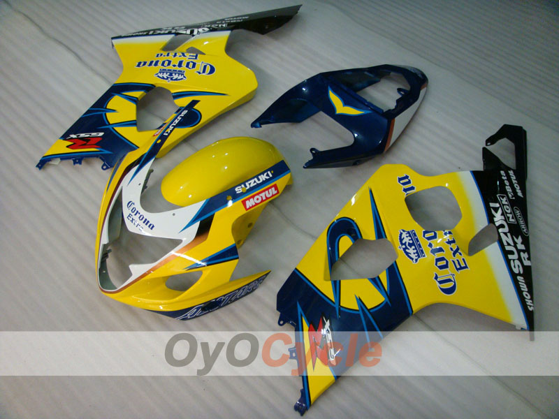 Injection Fairing kit for 04-05 GSX R750 - Yellow, Black - Corona #OYO87901244