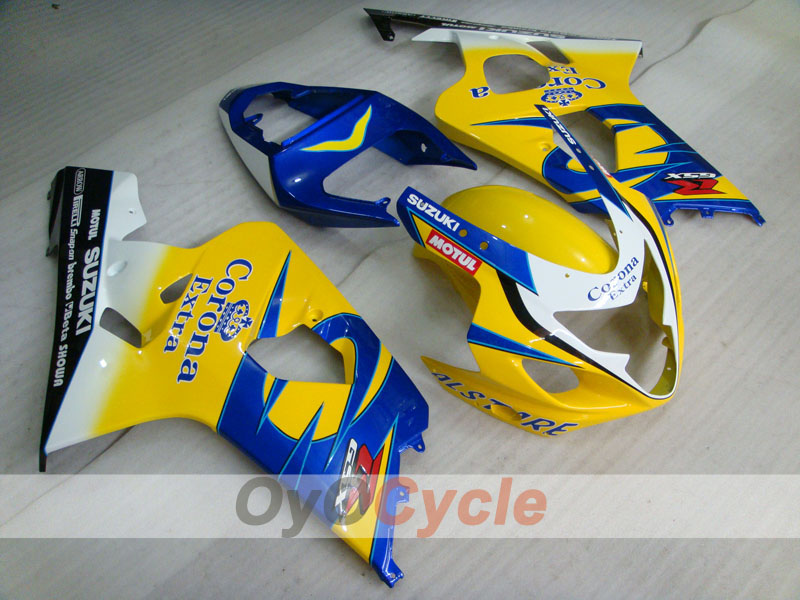 Injection Fairing kit for 04-05 GSXR600 - Yellow, Blue - Corona, MOTUL #OYO87901167 Main image