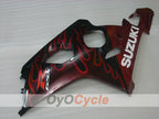Injection Fairing kit for 04-05 GSX R750 - Red, Black - Flame #OYO87901252