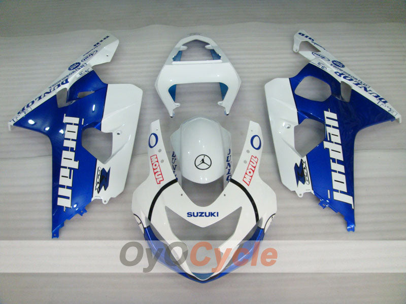Injection Fairing kit for 04-05 GSX R750 - Blue, White - Jordan #OYO87901256 Secondary image