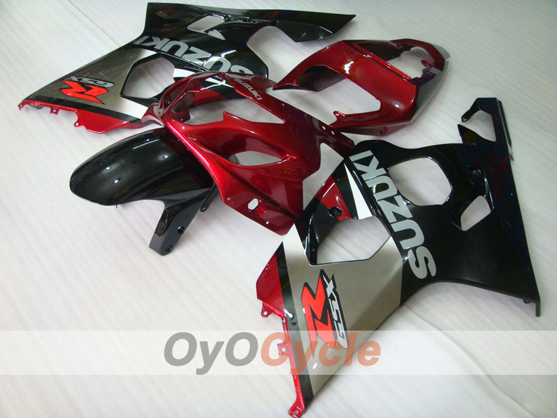 Injection Fairing kit for 04-05 GSX R750 - Red, Silver - Factory Style #OYO87901220 Secondary image