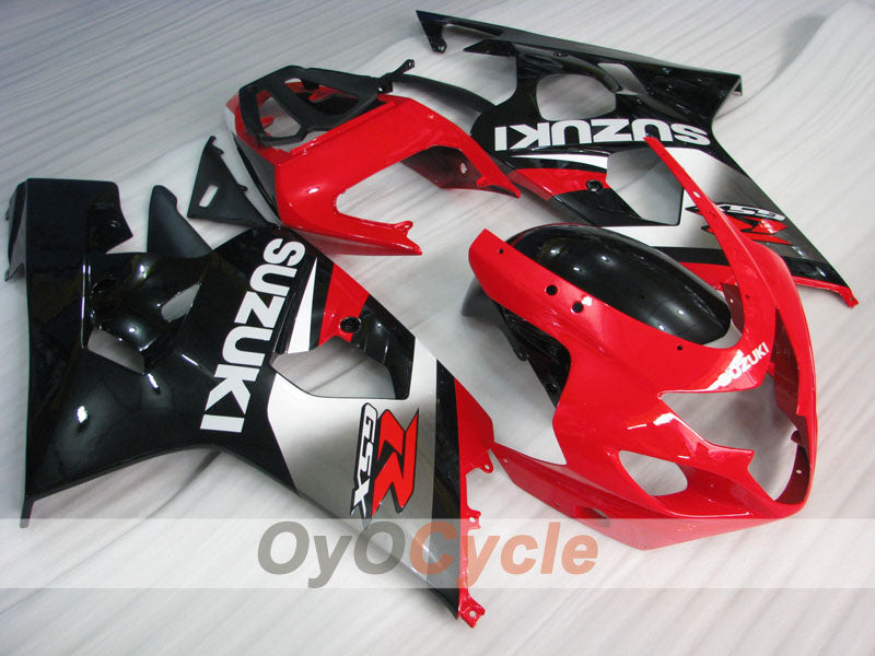 Injection Fairing kit for 04-05 GSX R750 - Red, Black - RK #OYO87905277