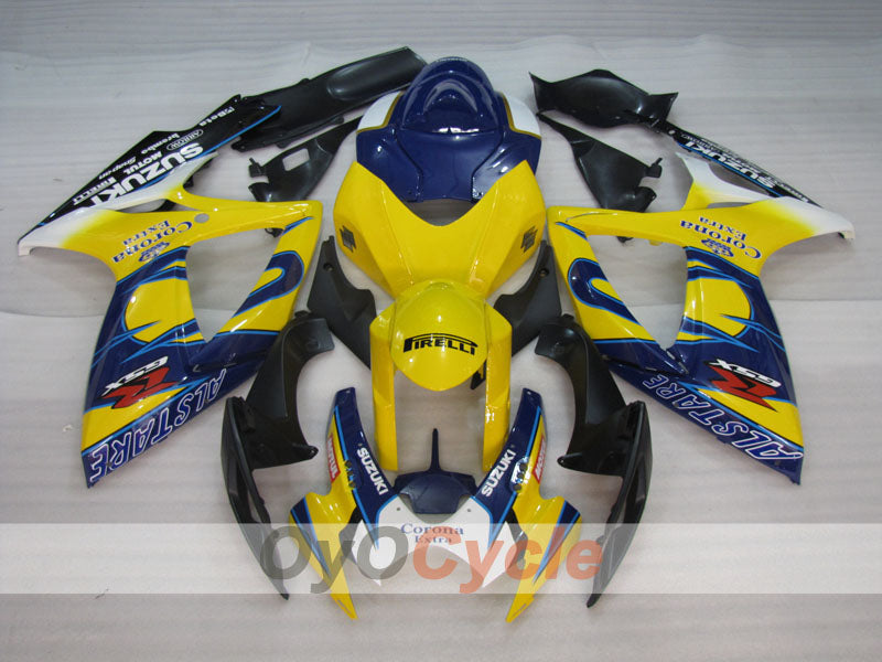 Injection Fairing kit for 06-07 GSX R750 - Yellow, Blue - Corona #OYO87901266