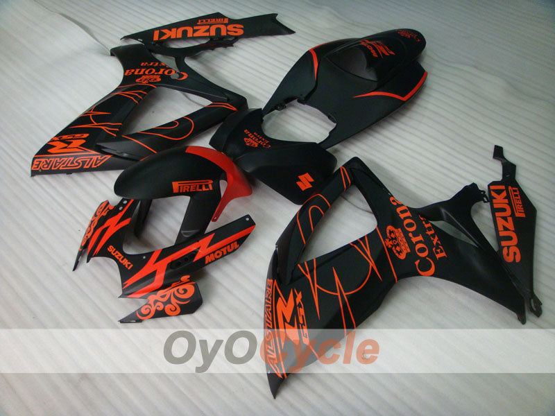 Injection Fairing kit for 06-07 GSX R600 - Orange, Black, Matte - Corona, MOTUL #OYO87901436 Secondary image