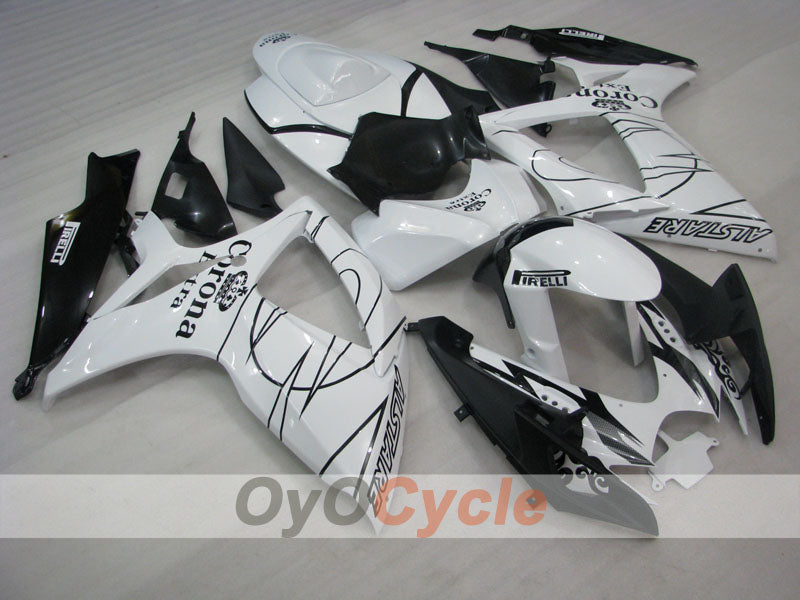 Injection Fairing kit for 06-07 GSX R600 - White, Black - Corona #OYO87901441 Secondary image