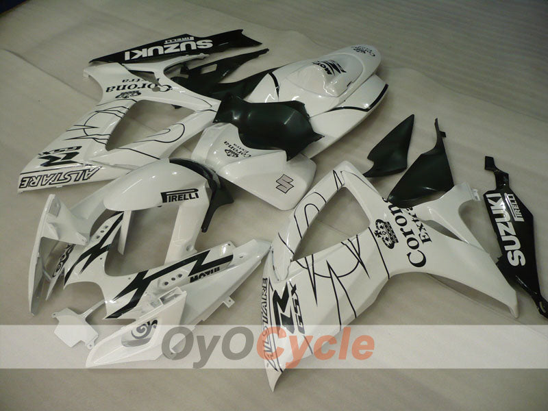 Injection Fairing kit for 06-07 GSX R750 - White, Black - Corona #OYO87901272 Main image