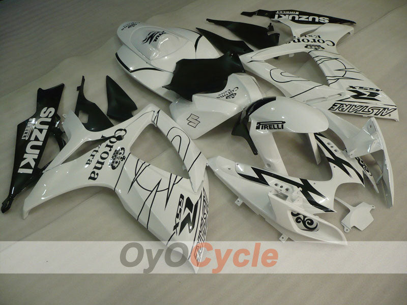 Injection Fairing kit for 06-07 GSX R750 - White, Black - Corona #OYO87901272 Secondary image