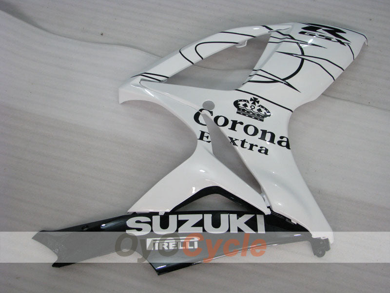 Injection Fairing kit for 06-07 GSX R600 - White, Black - Corona #OYO87901446