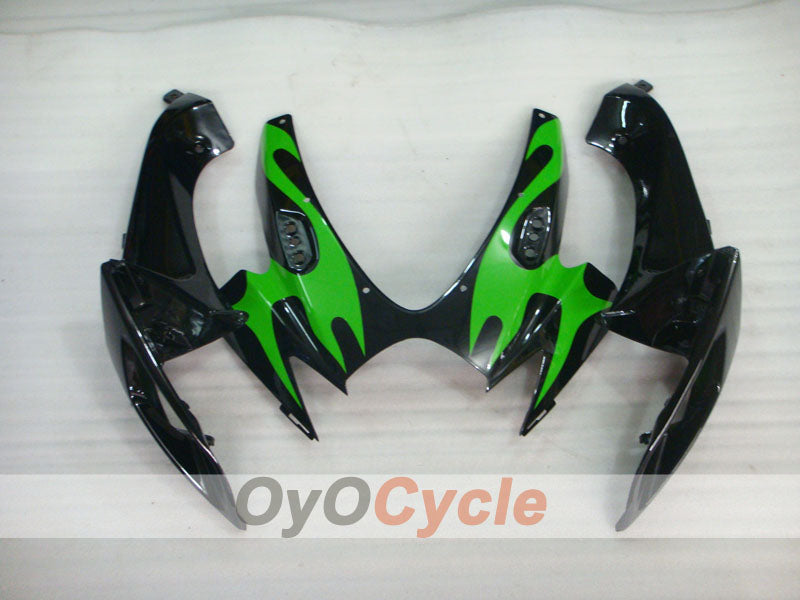 Injection Fairing kit for 06-07 GSX R750 - Green, Black - Flame #OYO87901293