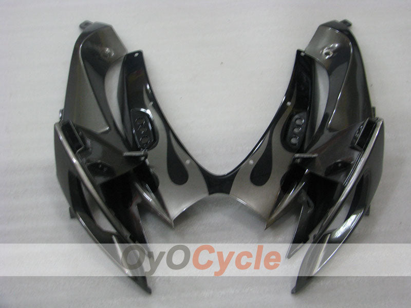 Injection Fairing kit for 06-07 GSX R750 - Black, Silver - Flame #OYO87901297
