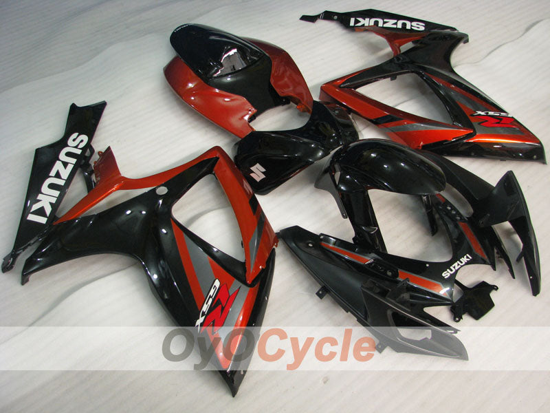 Injection Fairing kit for 06-07 GSX R600 - Red, Black - Factory Style #OYO87901592 Main image