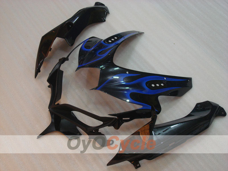 Injection Fairing kit for 08-10 GSX R600 - Blue, Black - Flame #OYO87901632
