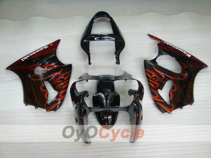Injection Fairing kit for 00-02 NINJA ZX-6R - Orange, Black - Flame #OYO87901713 Secondary image