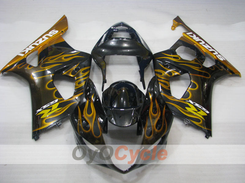 Injection Fairing kit for 03-04 GSX R1000 - Yellow, Black - Flame #OYO87901835 Secondary image