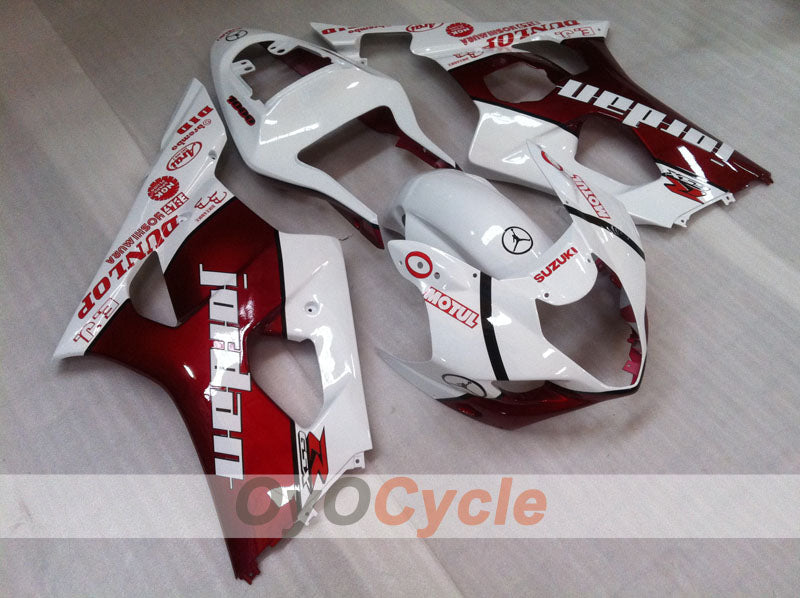 Injection Fairing kit for 03-04 GSX R1000 - Red, White - Jordan #OYO87901839 Main image