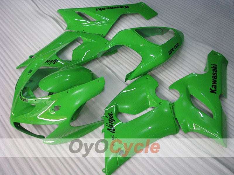 Injection Fairing kit for 05-06 NINJA ZX-6R - Green - Factory Style #OYO87901854 Main image