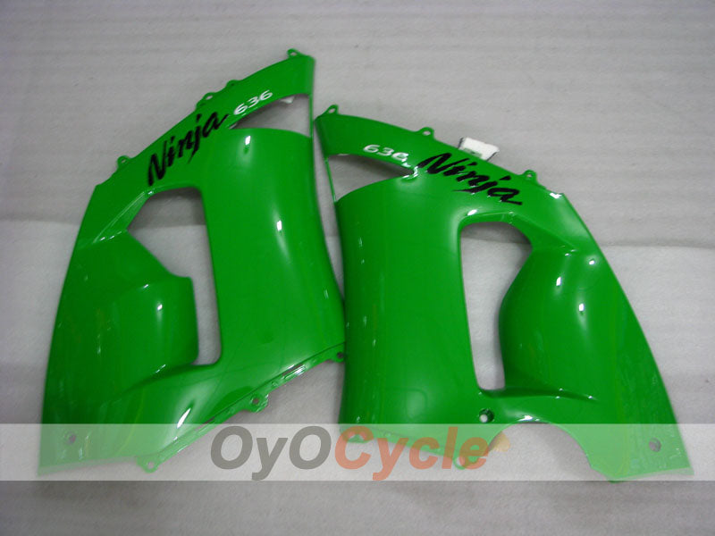 Injection Fairing kit for 05-06 NINJA ZX-6R - Green, Black - Factory Style #OYO87901855