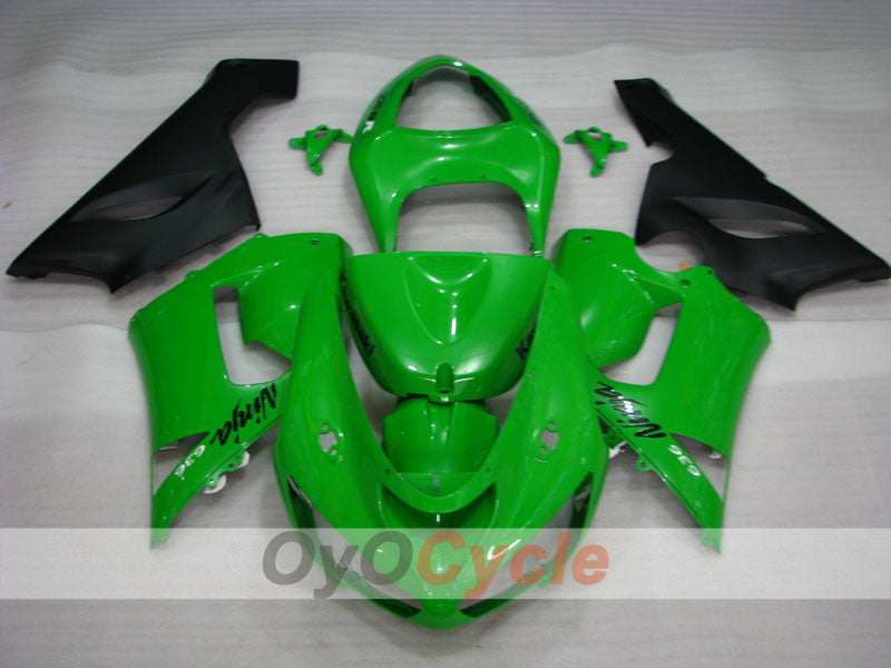 Injection Fairing kit for 05-06 NINJA ZX-6R - Green, Black - Factory Style #OYO87901855