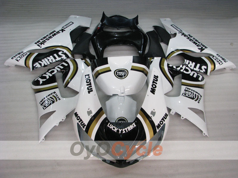 Injection Fairing kit for 05-06 NINJA ZX-6R - White, Black - Lucky Strike #OYO87901871 Secondary image
