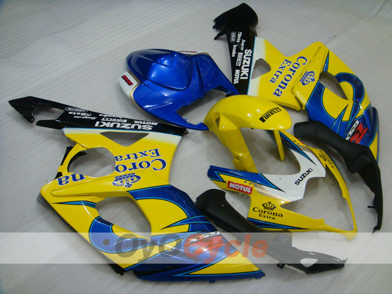 Injection Fairing kit for 05-06 GSX R1000 - Yellow, Blue - Corona, MOTUL #OYO87901948 Main image