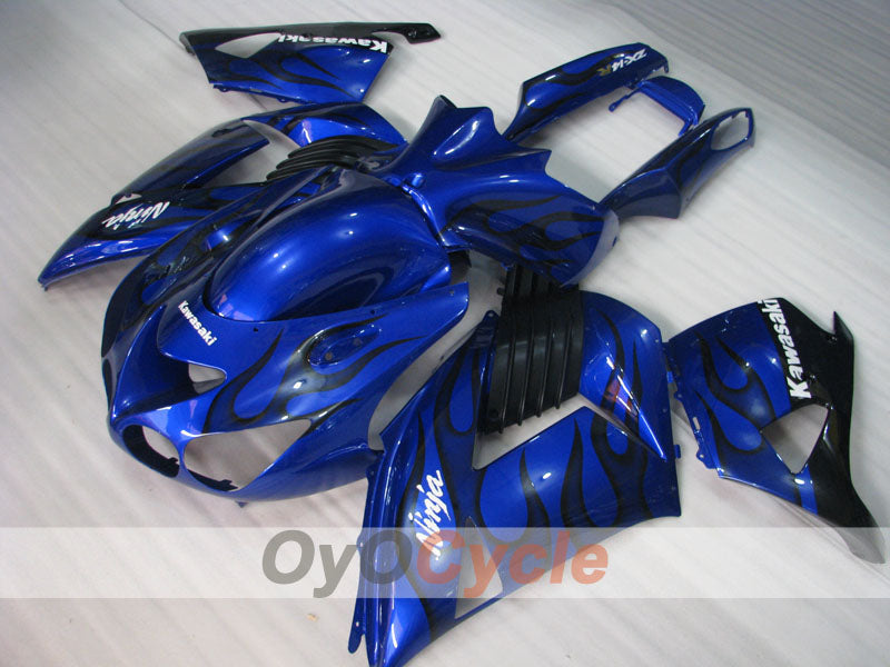 Injection Fairing kit for 06-11 NINJA ZX-14R - Blue, Black - Flame #OYO87902009 Secondary image