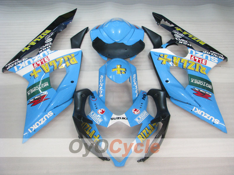 Injection Fairing kit for 05-06 GSX R1000 - Blue, Black - DUNLOP, Rizla+ #OYO87902063 Main image