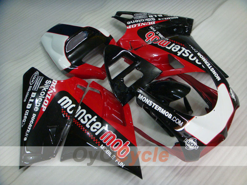 Injection Fairing kit for 94-02 Ducati 748 - Red, Black - Monstermob #OYO87902072 Main image