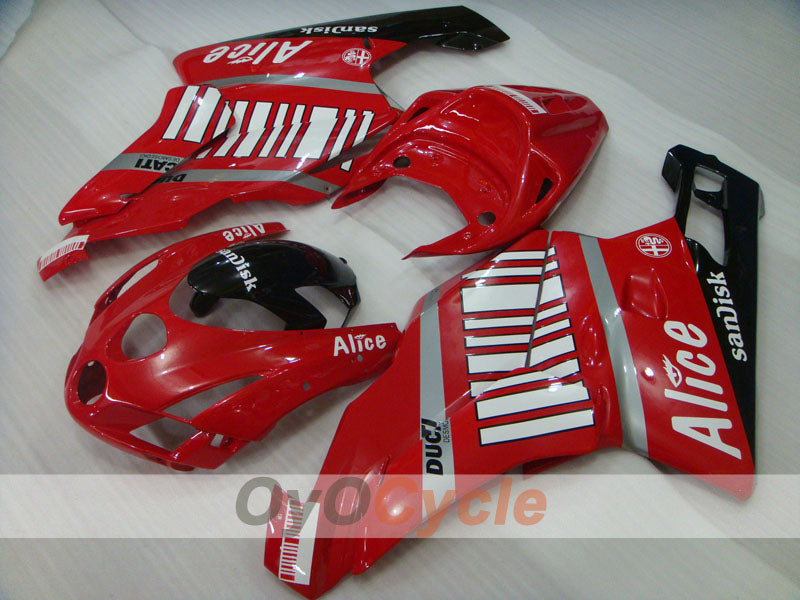 Injection Fairing kit for 03-04 Ducati 749 - Red, Black - Alice #OYO87902111 Main image
