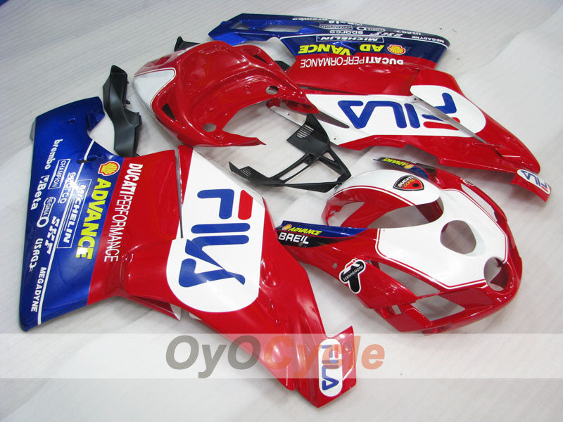 Injection Fairing kit for 03-04 Ducati 999 - Red, Blue - FILA #OYO87902355 Main image
