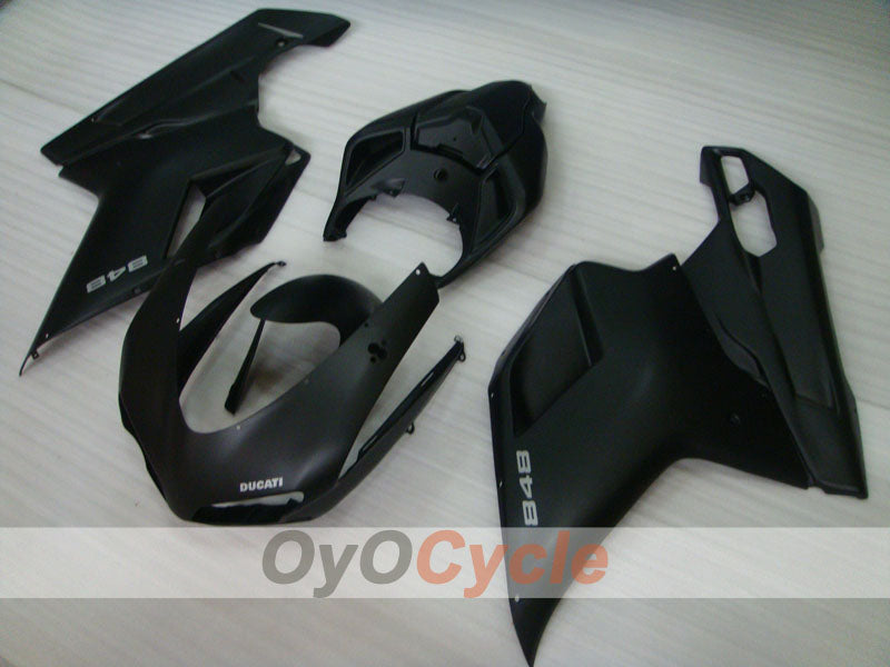Injection Fairing kit for 08-13 Ducati 848 - Black, Matte - Factory Style #OYO87902181 Main image