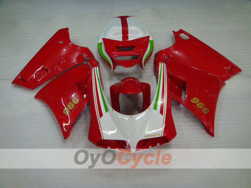 Injection Fairing kit for 99-02 Ducati 996 - Red, White - Factory Style #OYO87902214 Secondary image