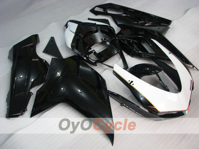 Injection Fairing kit for 09-11 Ducati 1198 - White, Black - Factory Style #OYO87902345