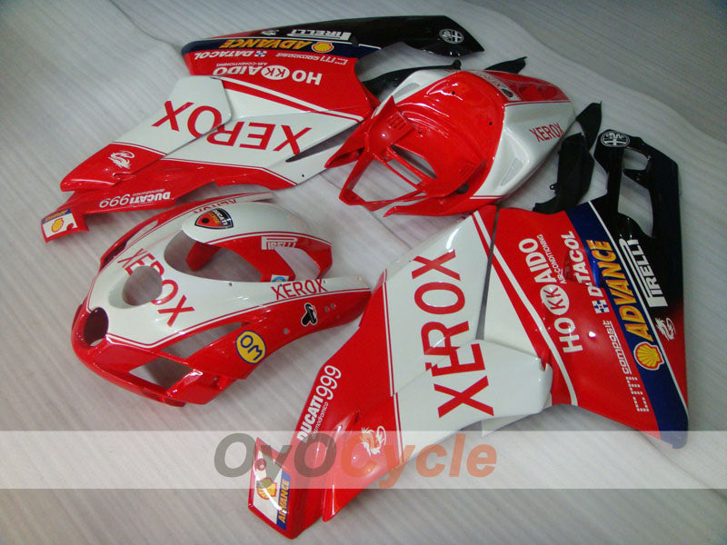 Injection Fairing kit for 03-04 Ducati 999 - Red, White - Xerox #OYO87902365 Main image