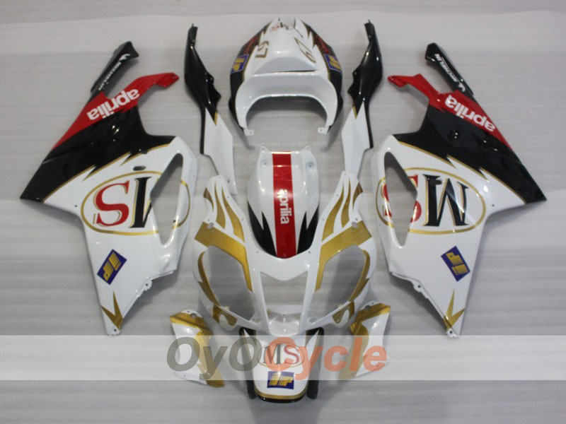 Fairing kit for 03-06 Aprilia RSV1000R - White, Black - Factory Style #OYO87902415 Secondary image