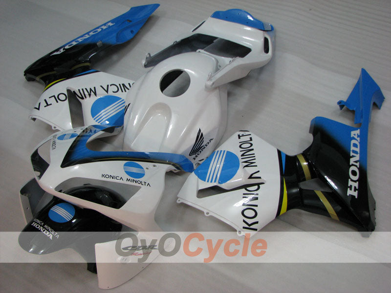 Injection Fairing kit for 03-04 CBR600RR - White, Black - Konica Minolta #OYO87902527 Main image