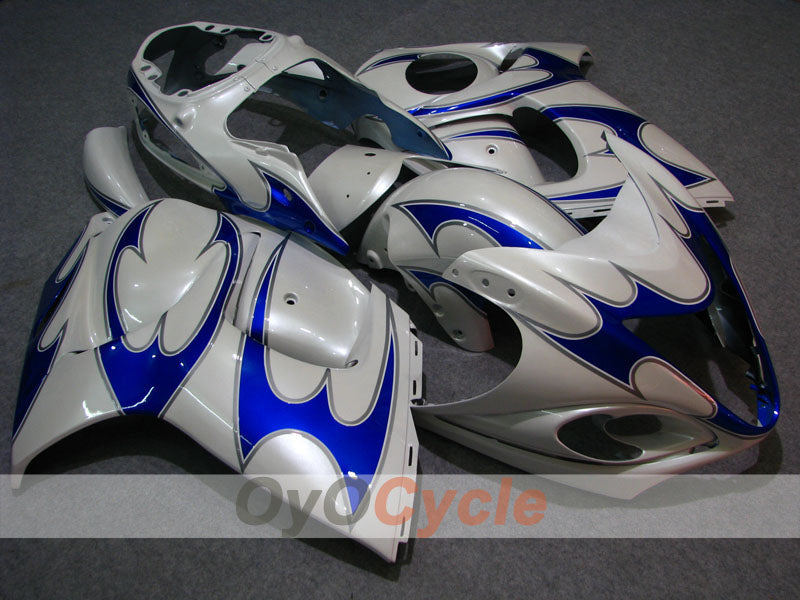 Injection Fairing kit for 08-20 GSXR1300 Hayabusa - Blue, White - Flame #OYO87902670 Main image