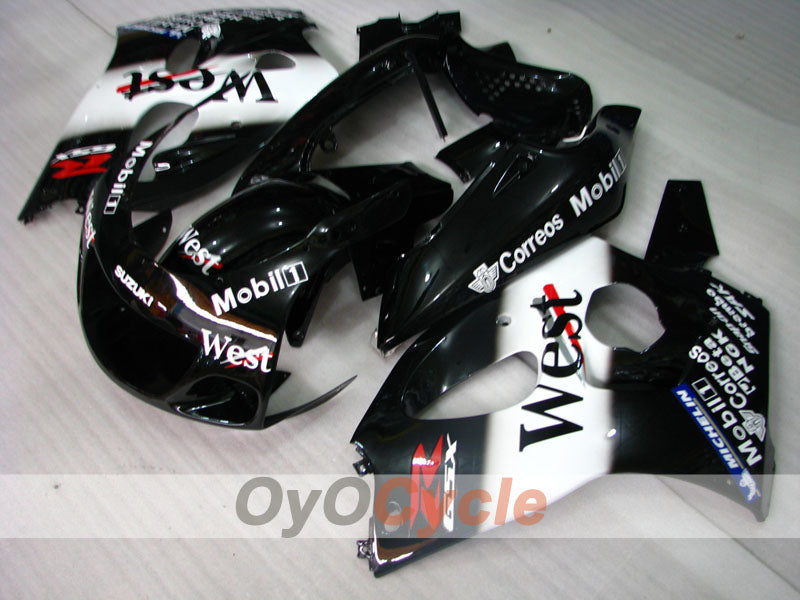 Fairing kit for 97-00 Suzuki GSXR600 - White, Black - West #OYO87902987 Main image
