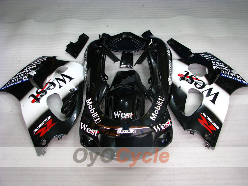 Fairing kit for 96-99 Suzuki GSXR750 - White, Black - West #OYO87903010 Secondary image