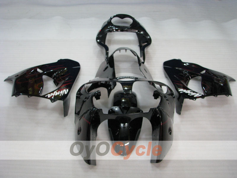 Fairing kit for 00-01 NINJA ZX-9R - Red, Black - Flame #OYO87903028 Secondary image