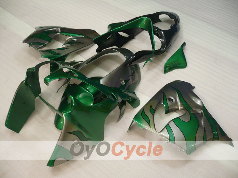 Fairing kit for 00-01 NINJA ZX-9R - Green, Silver - Flame #OYO87906059 Secondary image