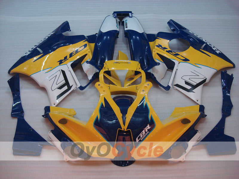 Fairing kit for 91-94 Honda CBR600 F2 - Yellow, White - Factory Style #OYO87903086