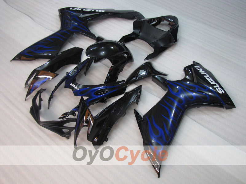 Injection Fairing kit for 11-26 GSX R750 - Blue, Black - Flame #OYO87903195 Main image