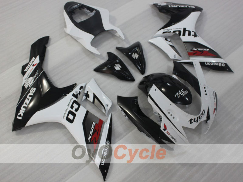Injection Fairing kit for 11-26 GSX R600 - White, Black - Factory Style #OYO87903220 Main image