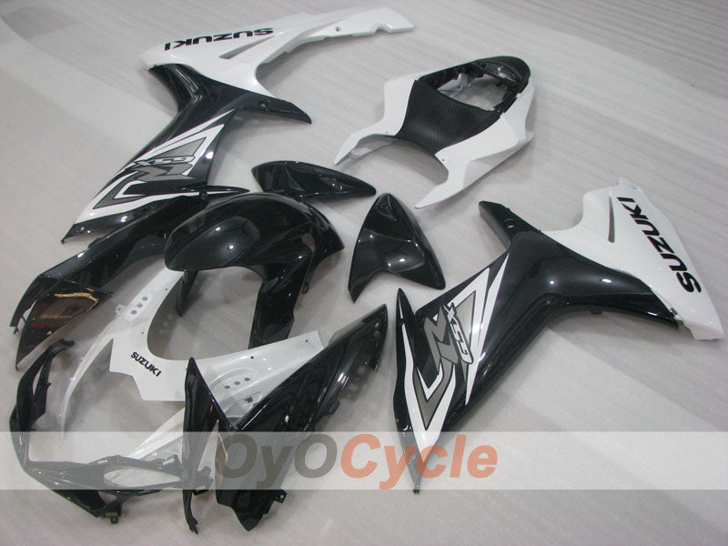 Injection Fairing kit for 11-26 GSX R600 - White, Black - Factory Style #OYO87903236 Main image