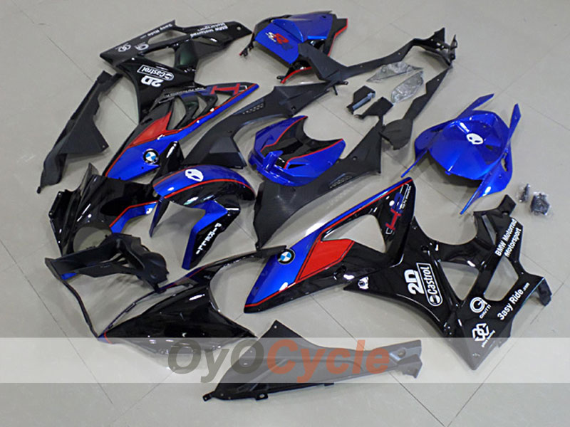 Injection Fairing kit for 09-14 BMW S1000RR - Red, Blue, Black - Castrol #OYO87904548 Main image