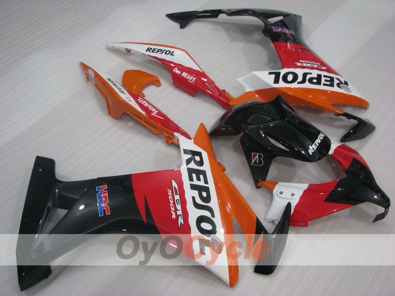 Injection Fairing kit for 13-15 CBR500R - Red, Orange, Black - Repsol #OYO87904581