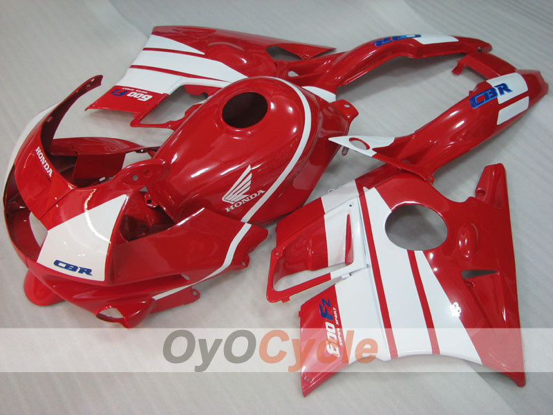 Fairing kit for 91-94 Honda CBR600 F2 - Red, White - Factory Style #OYO87904766 Secondary image