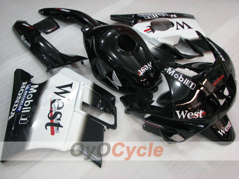 Fairing kit for 91-94 Honda CBR600 F2 - White, Black - West #OYO87904769 Main image
