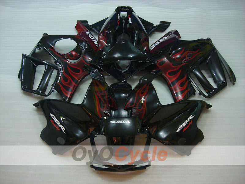 Injection Fairing kit for 95-96 CBR600F3 - Red, Black - Flame #OYO87904777 Secondary image